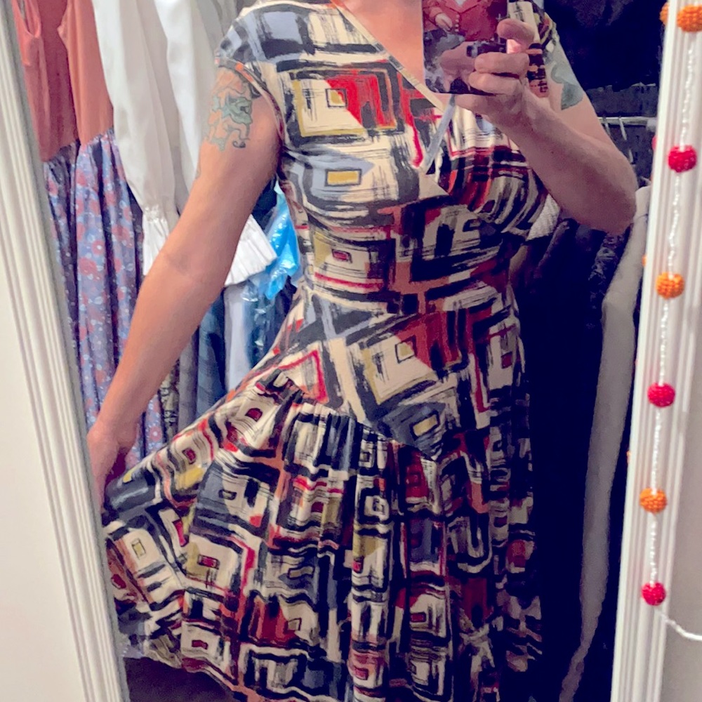 Effie’s Heart abstract pattern dressM